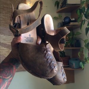 Jeffrey Campbell x Free People Daub Wooden Clogs